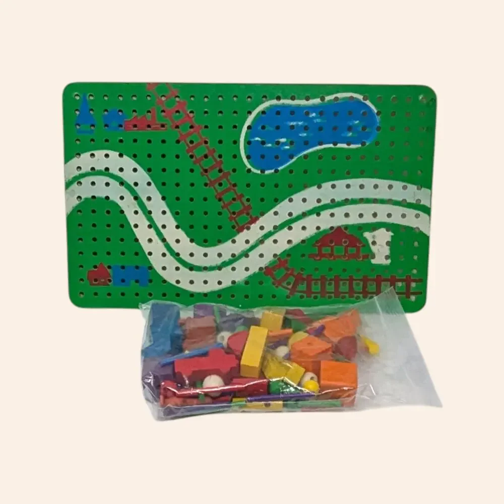 1960s Playskool Landscape Peg Set By Milton Bradley